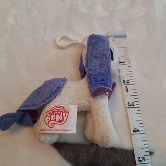 2014 Aurora World‎ Plush - My Little Pony RARITY Plastic Key Clip (4.5 Inch) - Picture 8 of 8